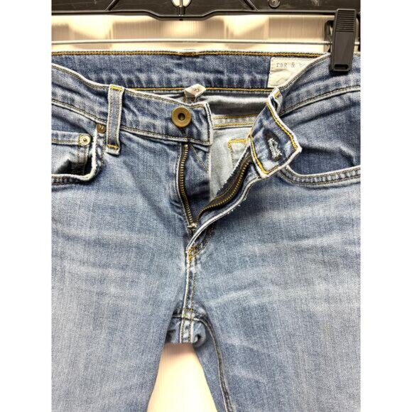 Rag & Bone Jeans, DRE Capri, Medium Wash, Frayed Hem, Skinny, Women's Size 27 - Picture 3 of 9